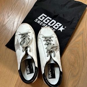 Women’s Super-Star sneakers with suede star and black heel tab